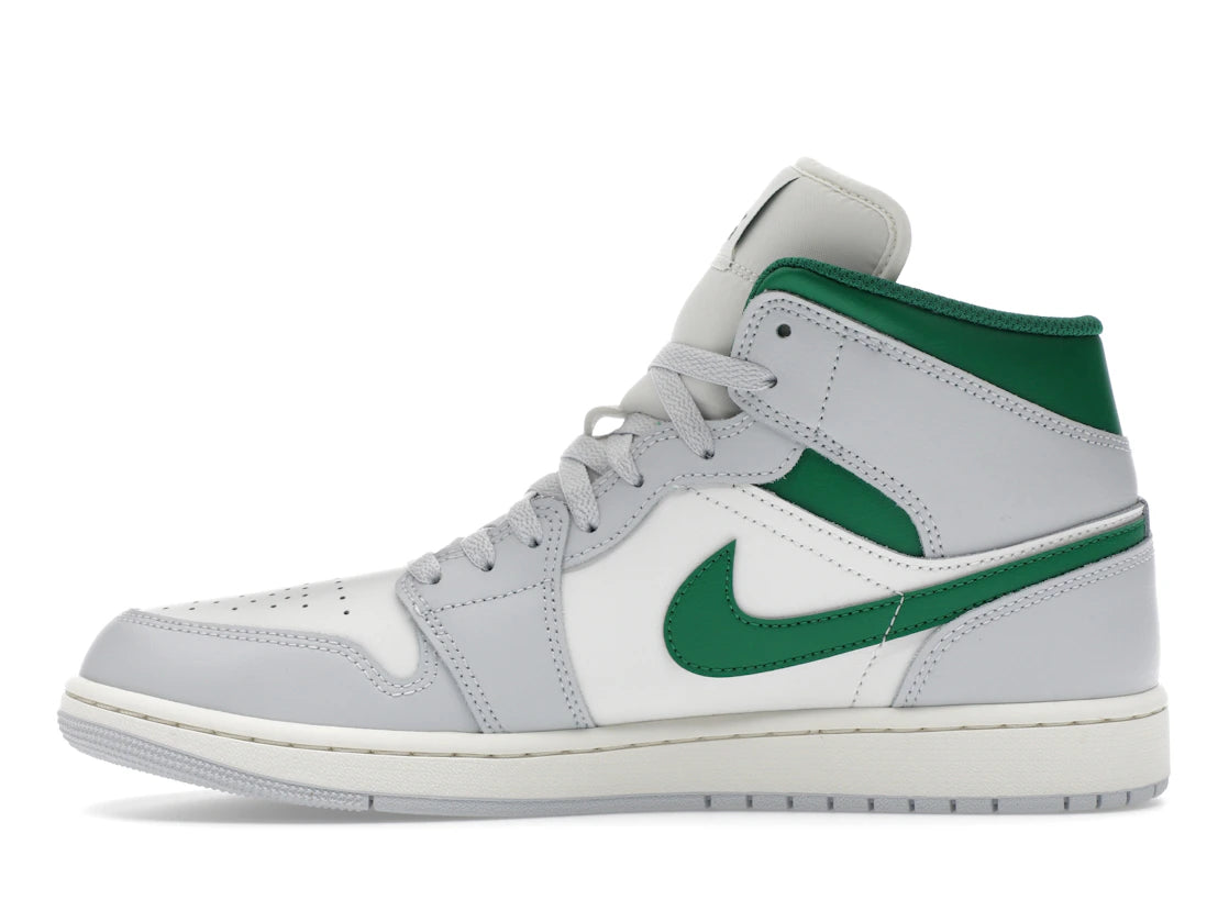 690974 Jordan 1 Mid White Pure Platinum Pine Green
