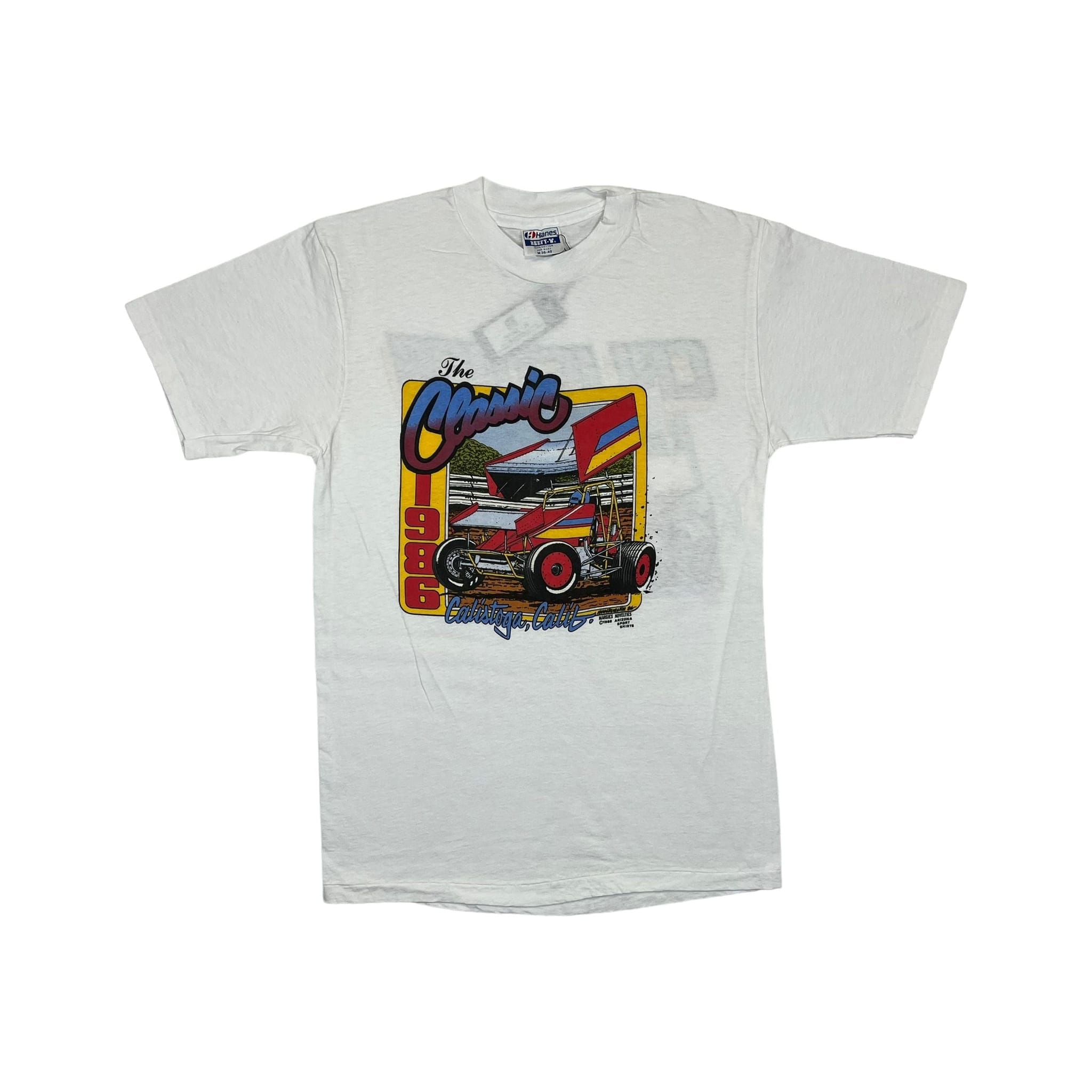 268871 (1986) The Classic, Calistoga California Sprint Car Racing White T-Shirt