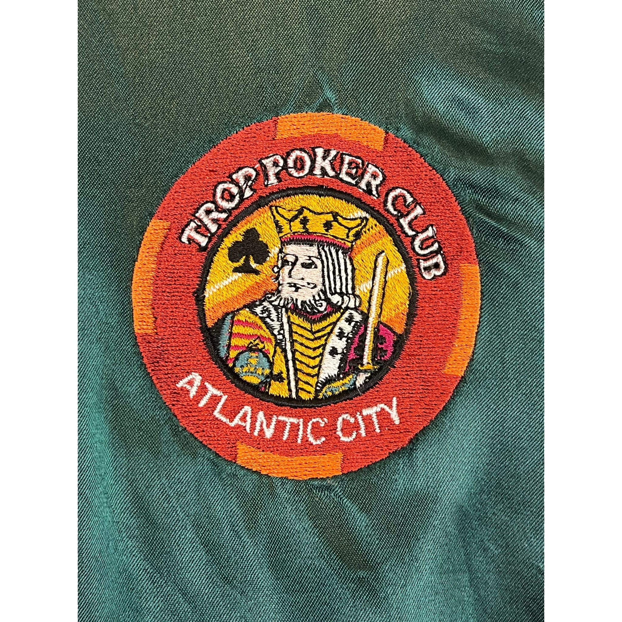 262217 (80s) Tropicana Poker Club Atlantic City Casino Satin Jacket