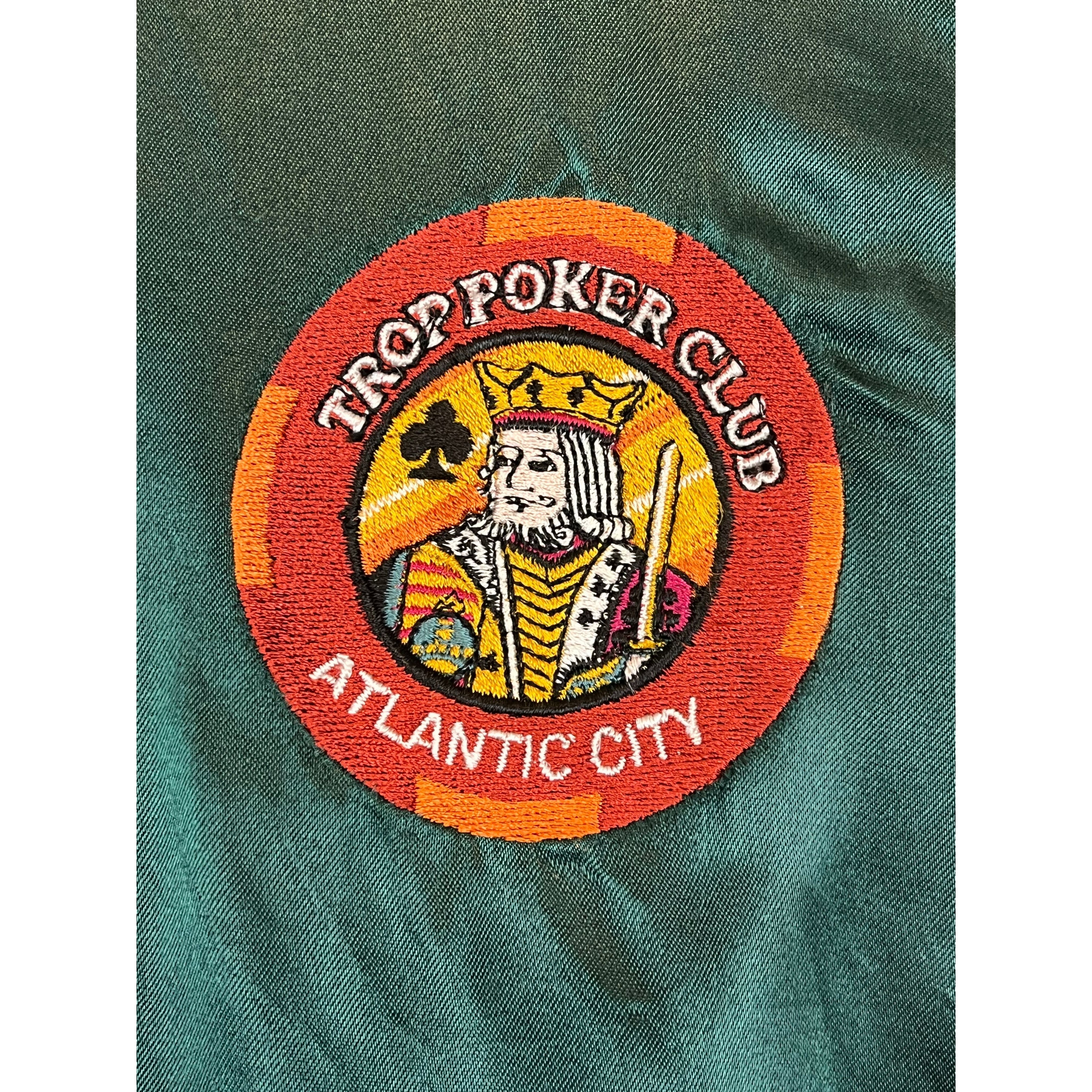 262217 (80s) Tropicana Poker Club Atlantic City Casino Satin Jacket