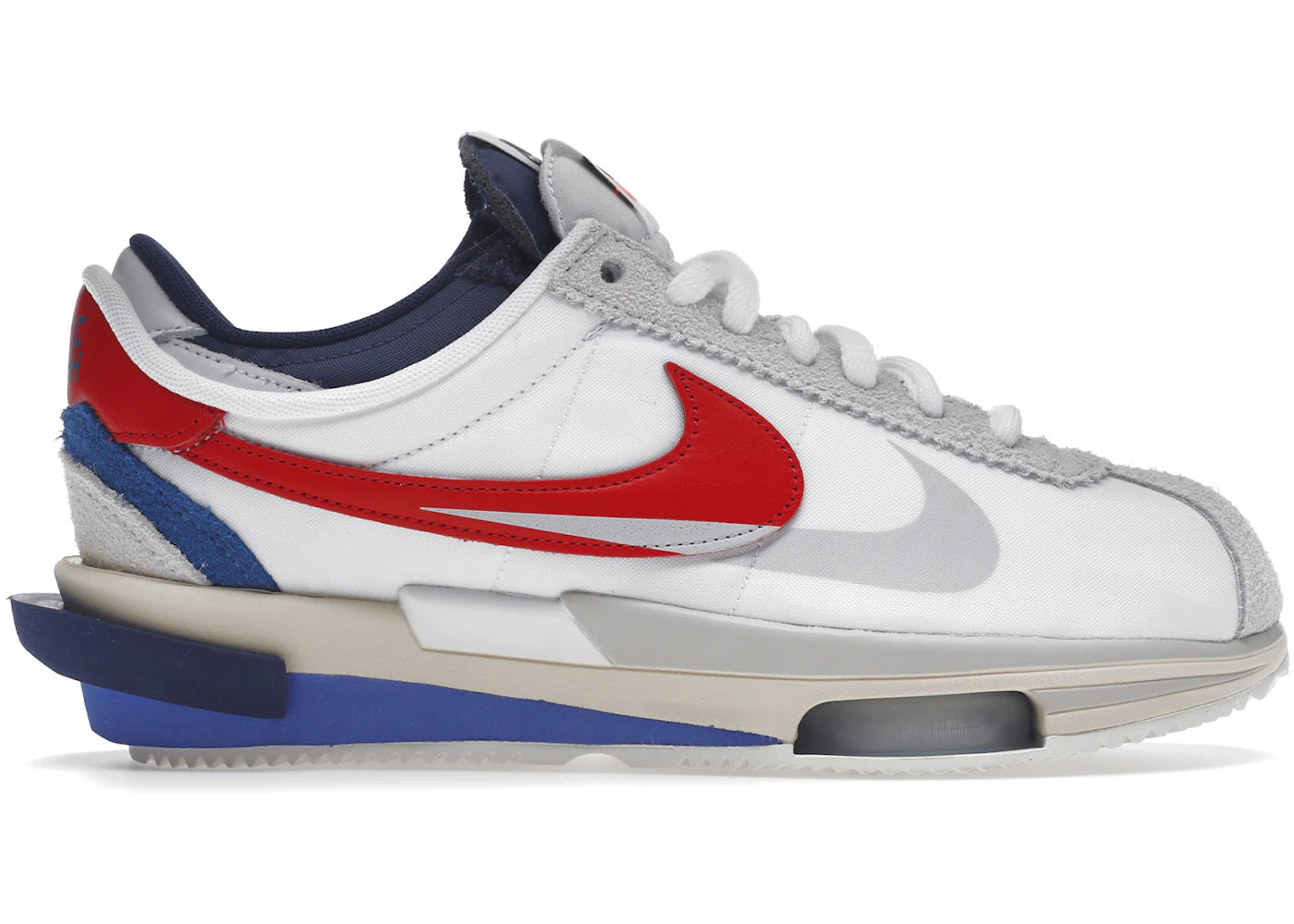 523649 Nike Zoom Cortez SP sacai White University Red Blue