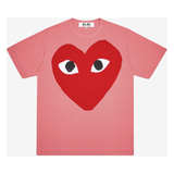 Comme des Garçons Play Bright Heart Logo T-Shirt 'Pink'