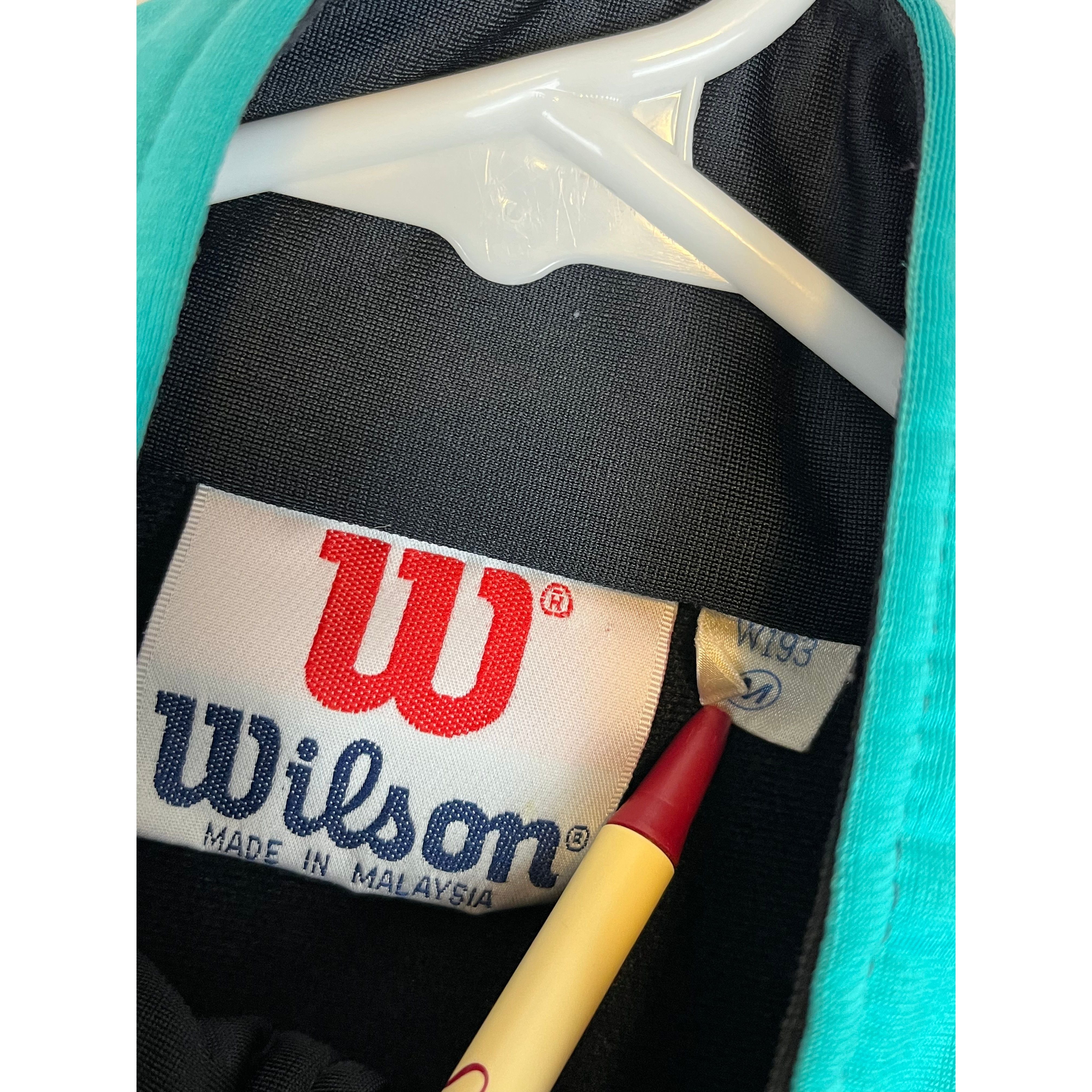 267924 (90s) Wilson Tennis Teal Colorblock Track Jacket