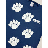 (90s) Penn State Nittany Lions Paw Prints Double Sided T-Shirt