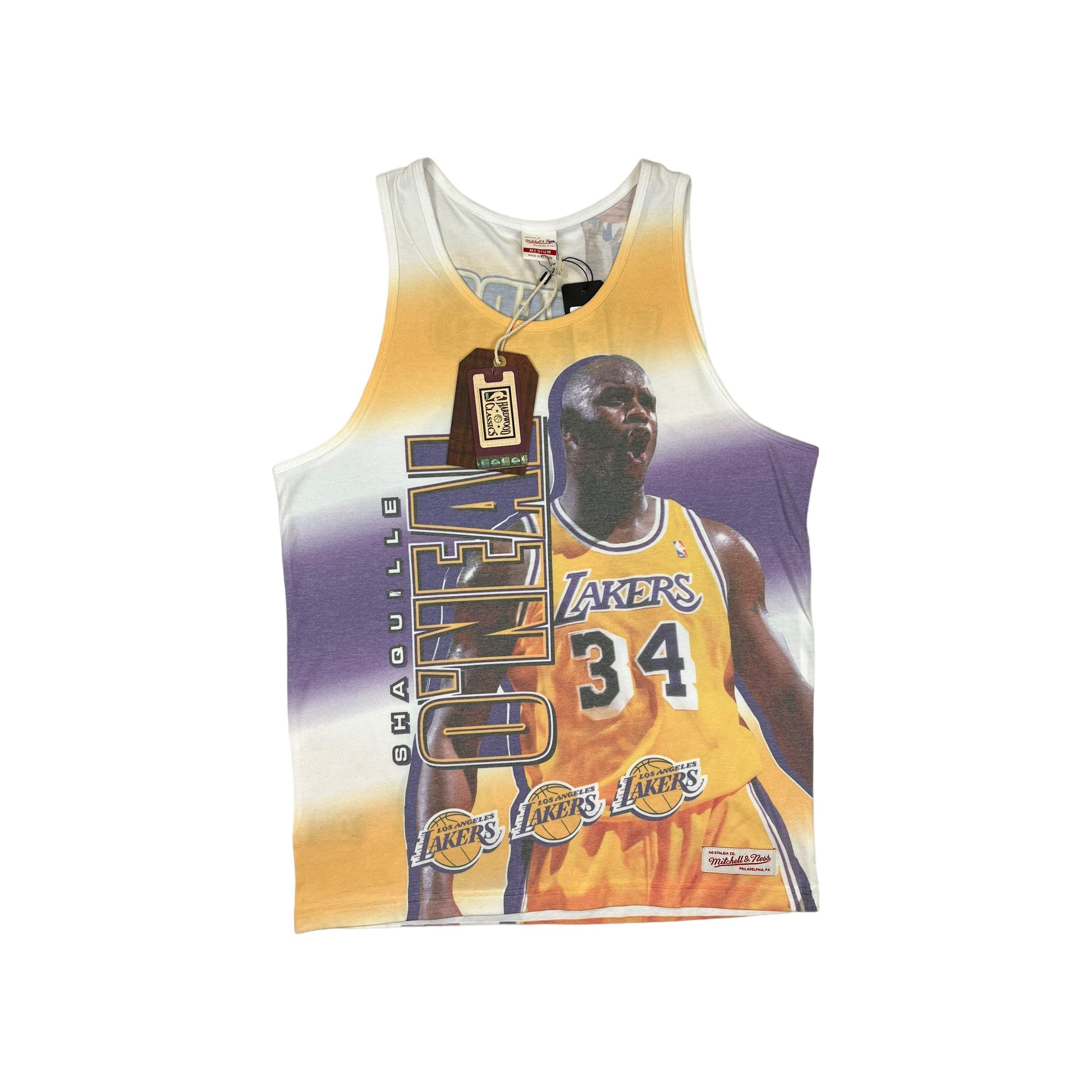 272937 (modern) ShaQuille O'Neal Mitchell & Ness Lakers Big Print Tank Top (M)