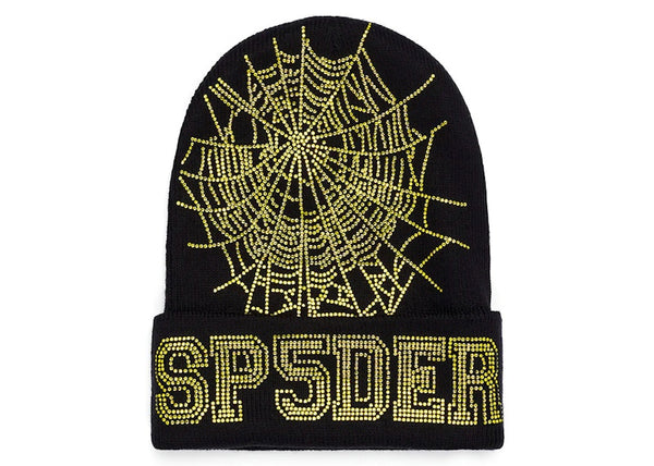 Sp5der Web Beanie Onyx/Yellow