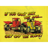 (80s) Sprint Car Dirt Track Mail Racing Pun Yellow T-Shirt L