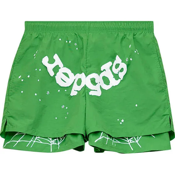 Sp5der OG Web Double Layer Short 'Green'