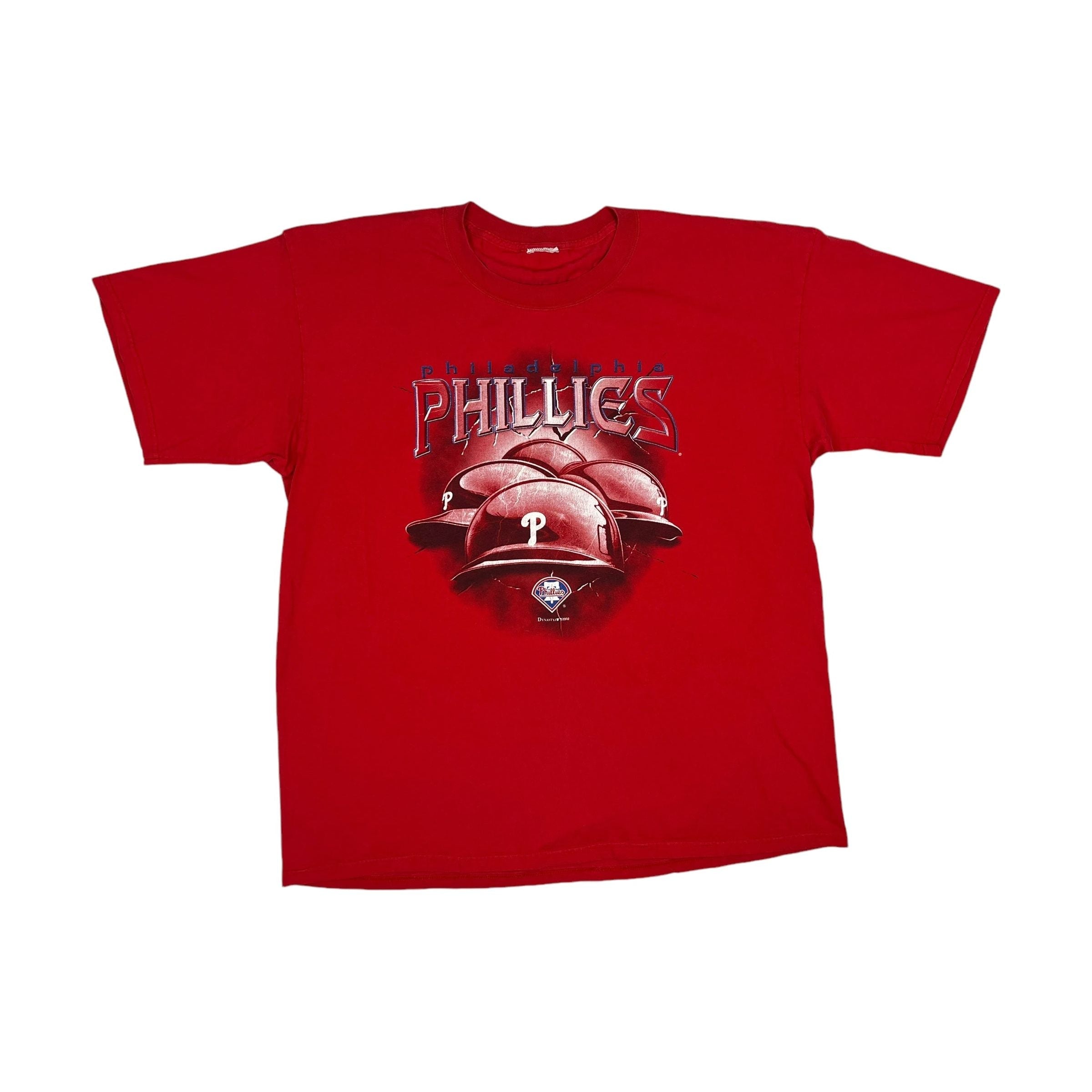 256533 (2002) Philadelphia Phillies Helmets MLB T-Shirt