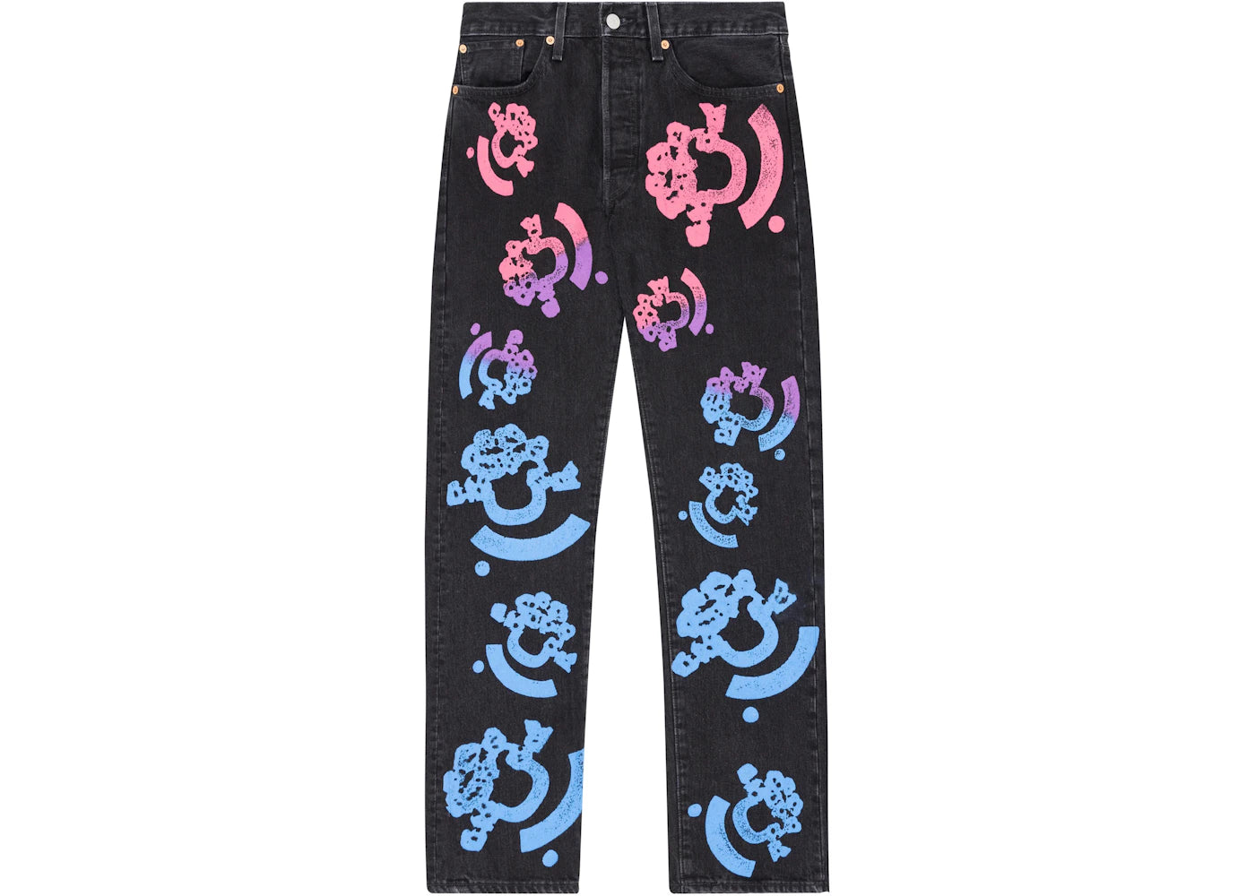 385486 Denim Tears Bstroy Tears 501 Jean Washed Black