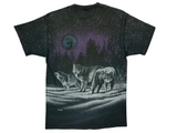 (1991) Wolf Pack Night Scene All Over Print Nature T-Shirt