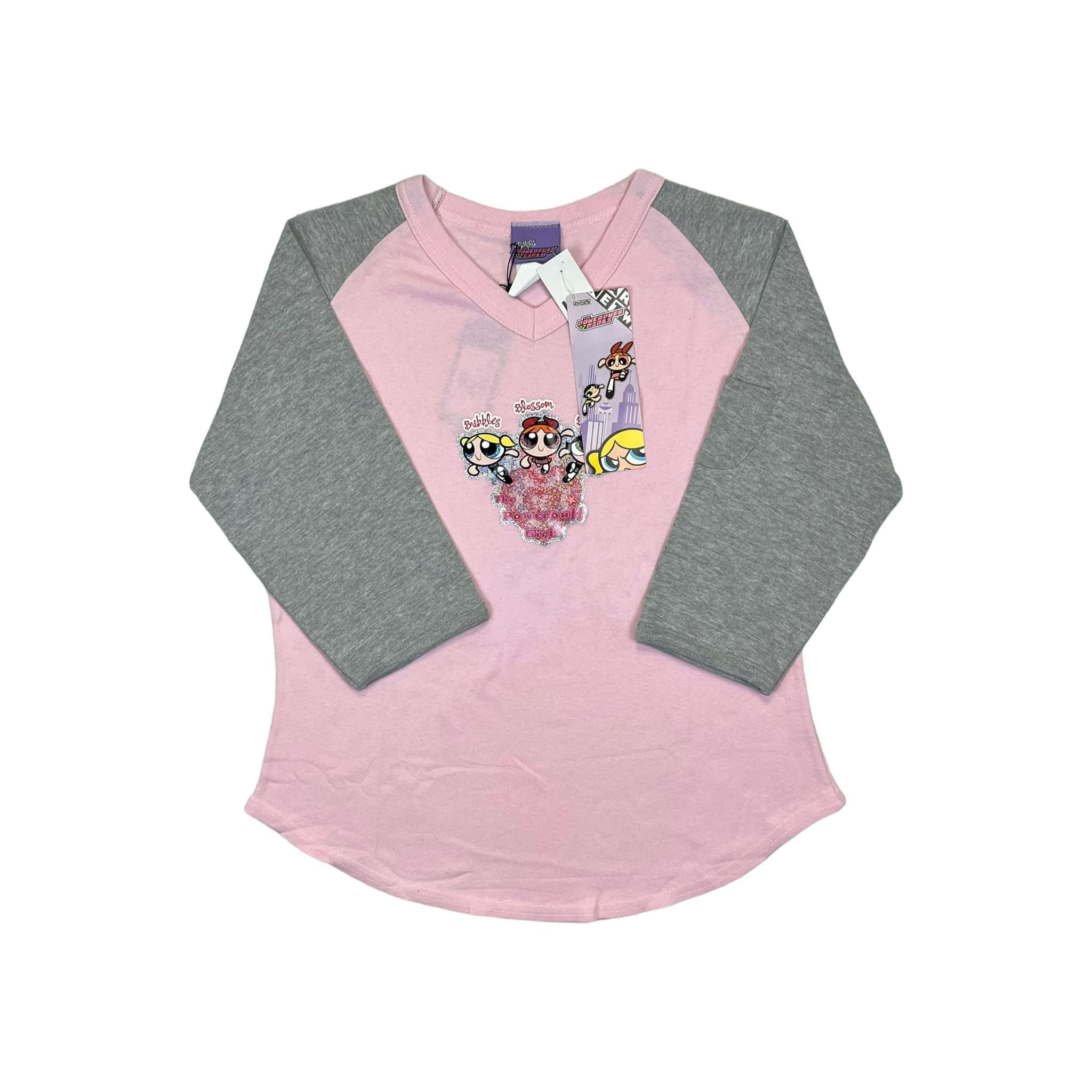 271160 (2000) The Powerpuff Girls Cartoon Network Raglan Shirt w/ Tags
