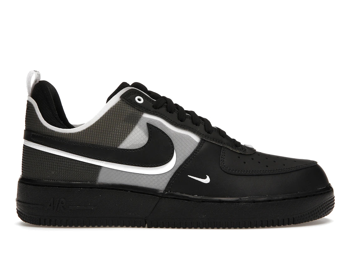 800438 Nike Air Force 1 Low React Black White