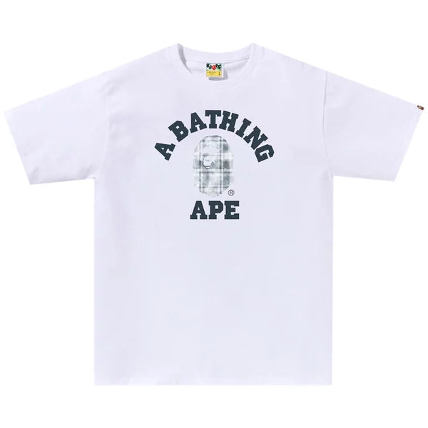 BAPE Bleach Check College Tee 'White'