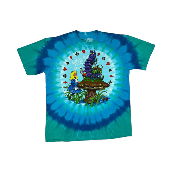 (2014) Alice in Wonderland Liquid Blue Tie Dye Reprint T-Shirt