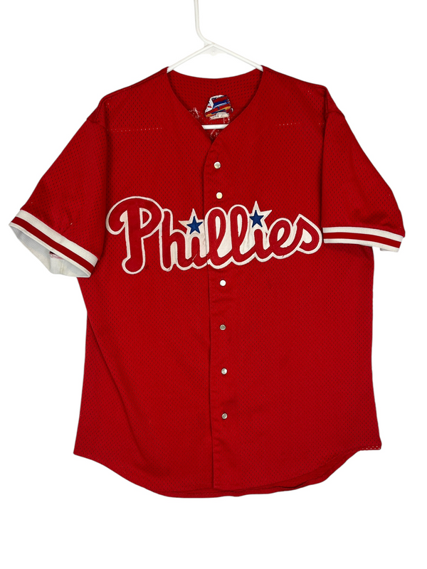 (90s) Lenny Dykstra Philadelphia Phillies Mesh Snap Jersey