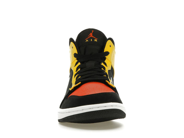 Jordan 1 Mid Black Amarillo Orange