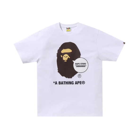 256707 BAPE Store Isetan Ape Head Tee 'White'