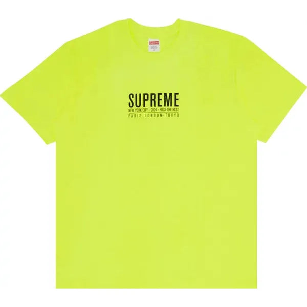 463284 Supreme Paris Tee 'Fluorescent Yellow'