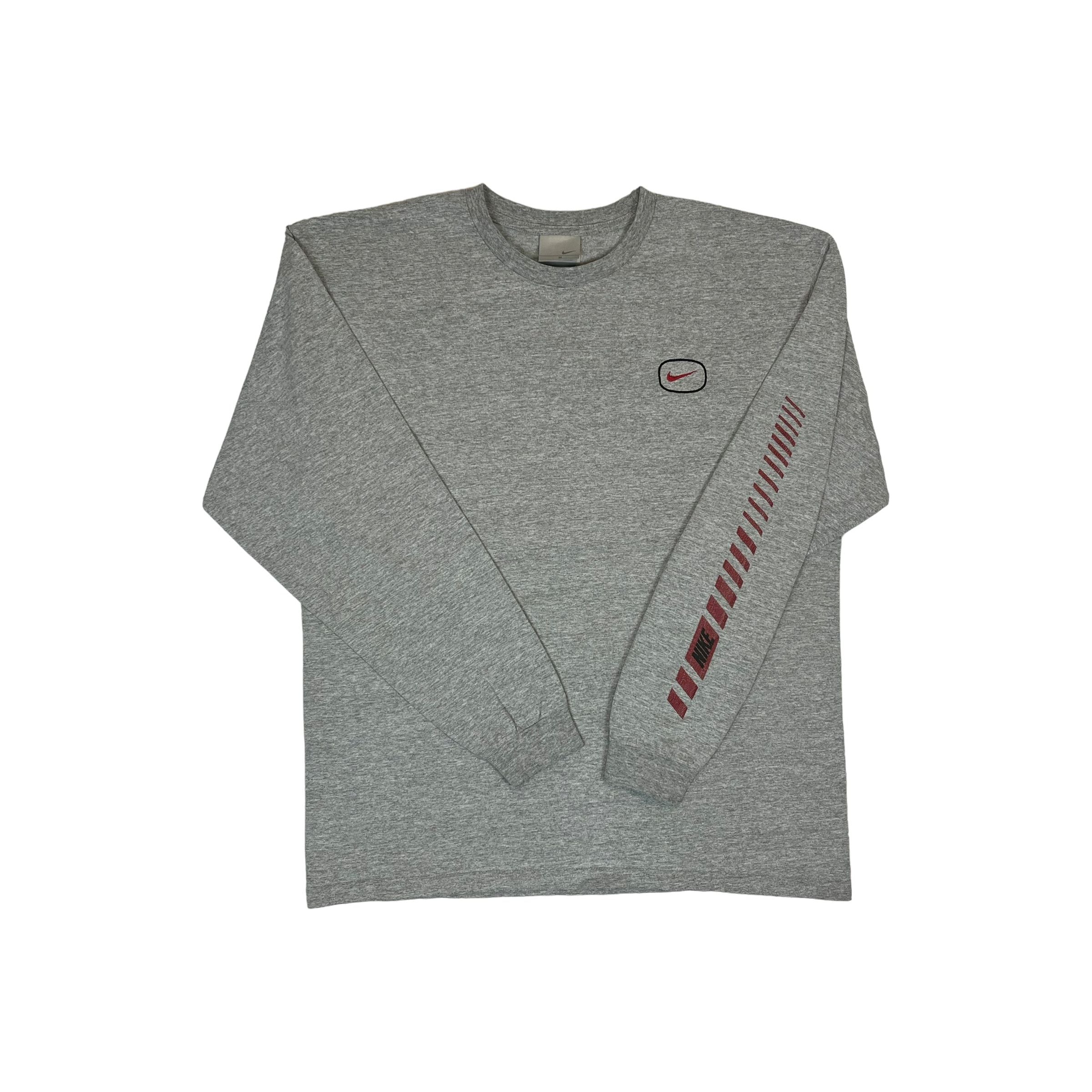 268222 (00s) Nike Swoosh Embroidered Gray Long Sleeve
