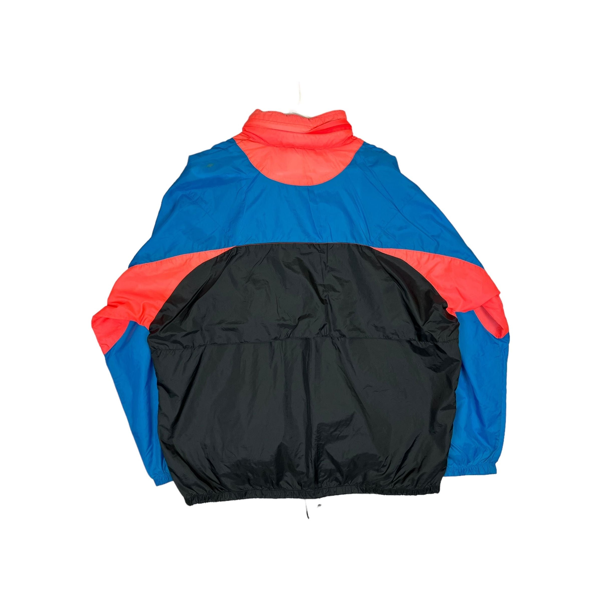 259912 (90s) Adidas Blue/Infrared Colorblock Windbreaker w/ hood
