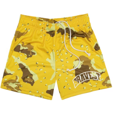 Bravest Studios Camo Shorts 'Yellow'