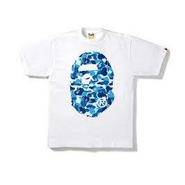 BAPE ABC Camo Big Ape Head Tee 'White/Blue'