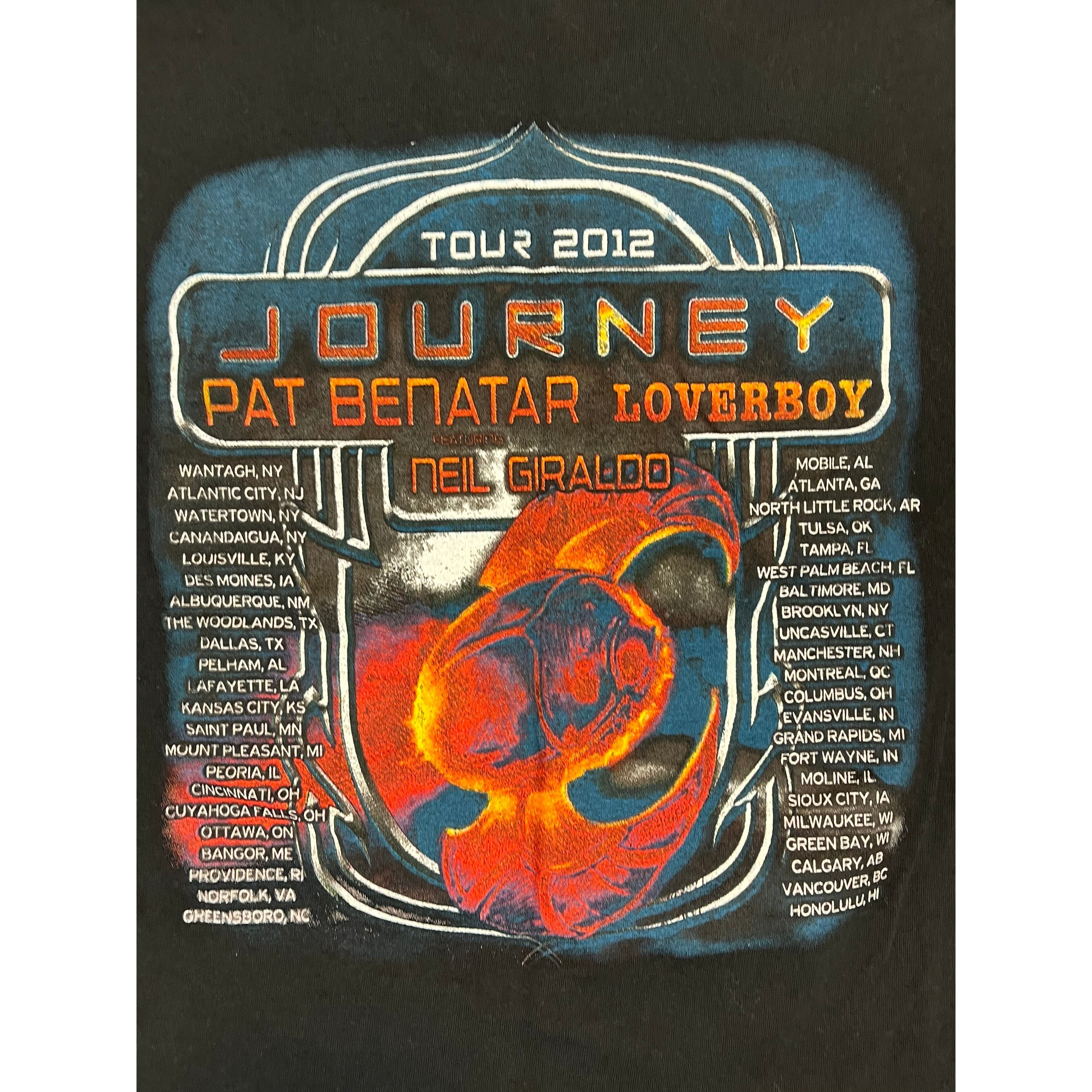 268027 (2012) Journey 'Flying Beetle' Pat Benatar & Loverboy Concert T-Shirt