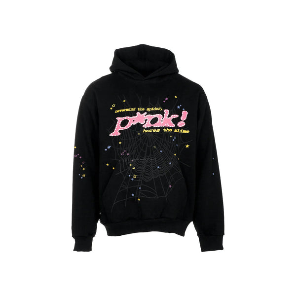 Sp5der P*NK Hoodie Black