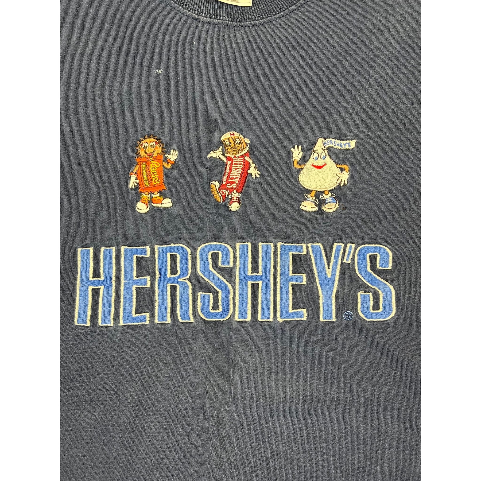 262218 (90s) Hershey's Park Chocolate Mascots Embroidered T-Shirt