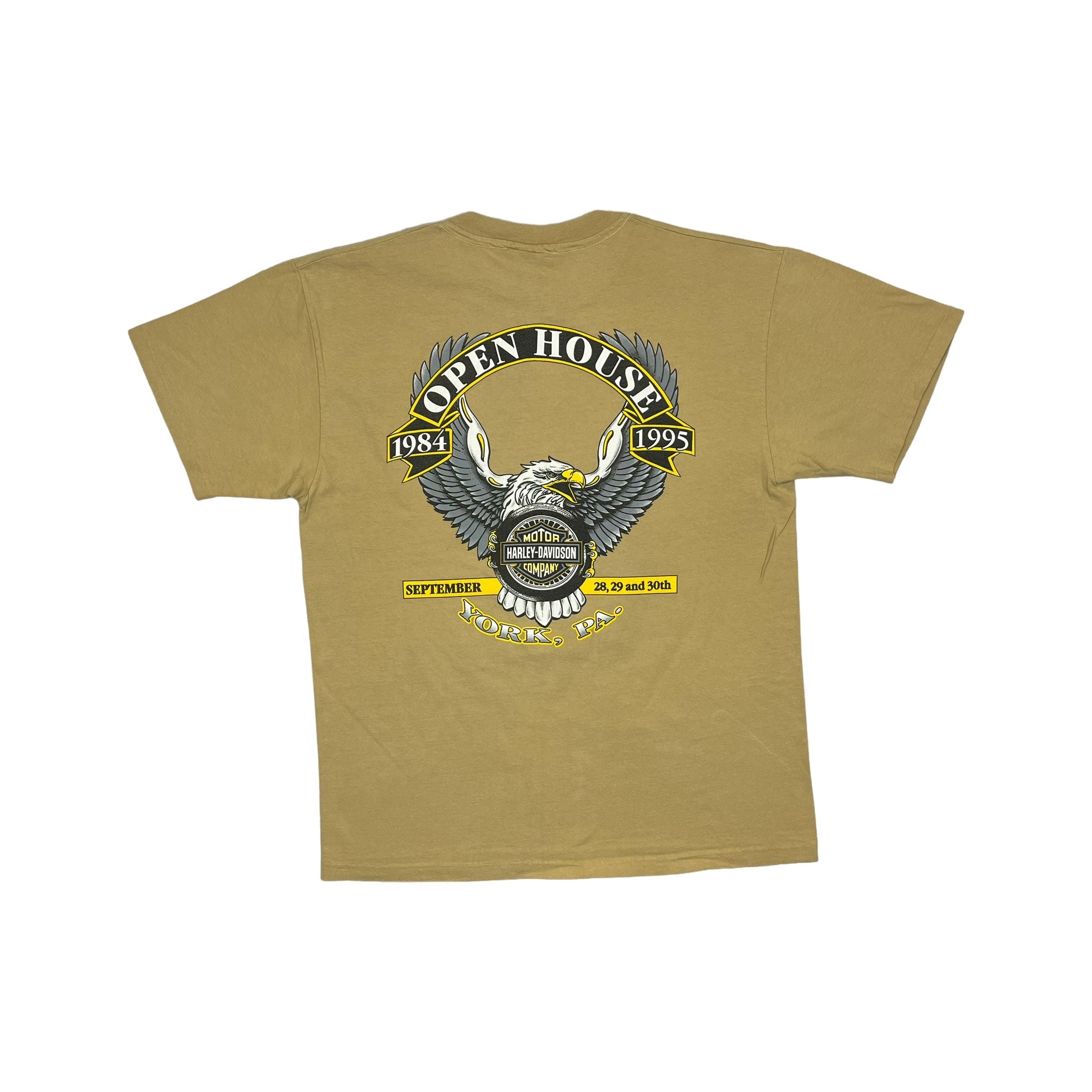 271166 (1995) Harley Davidson Motorcycles York PA Bald Eagle T-Shirt