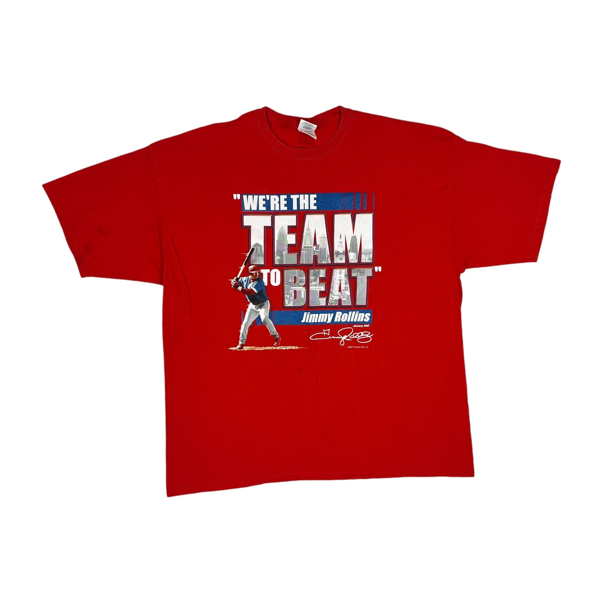 256530 (2007) Jimmy Rollins Phillies MLB Playoffs T-Shirt