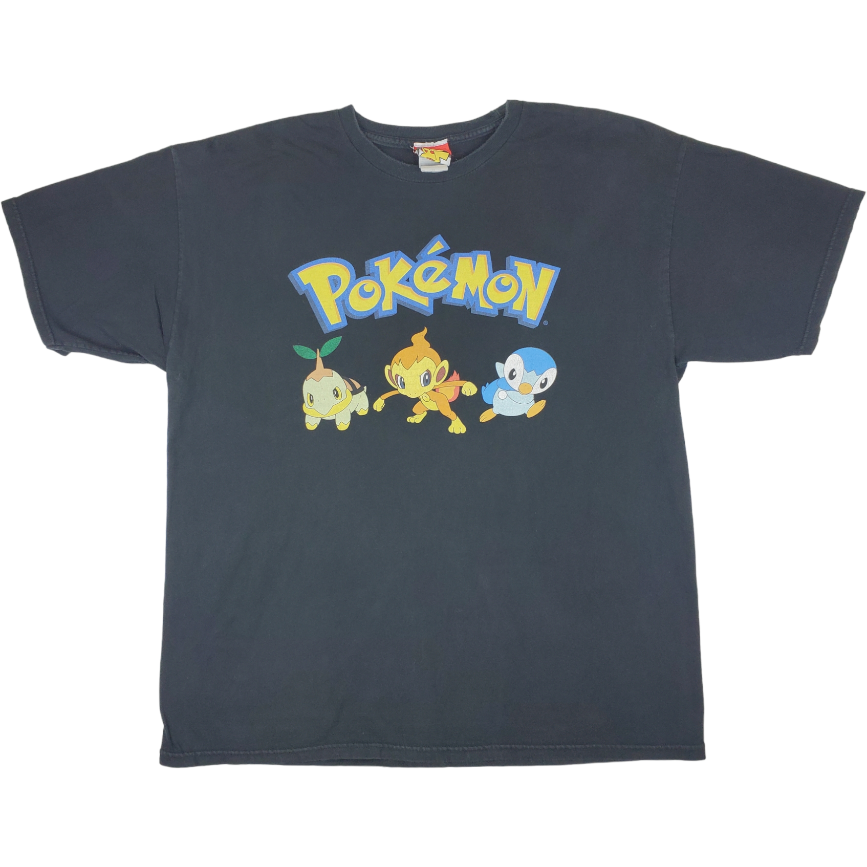 275692 (2007) Pokemon Starters Turtwig Chimcar Piplup Cartoon T-Shirt