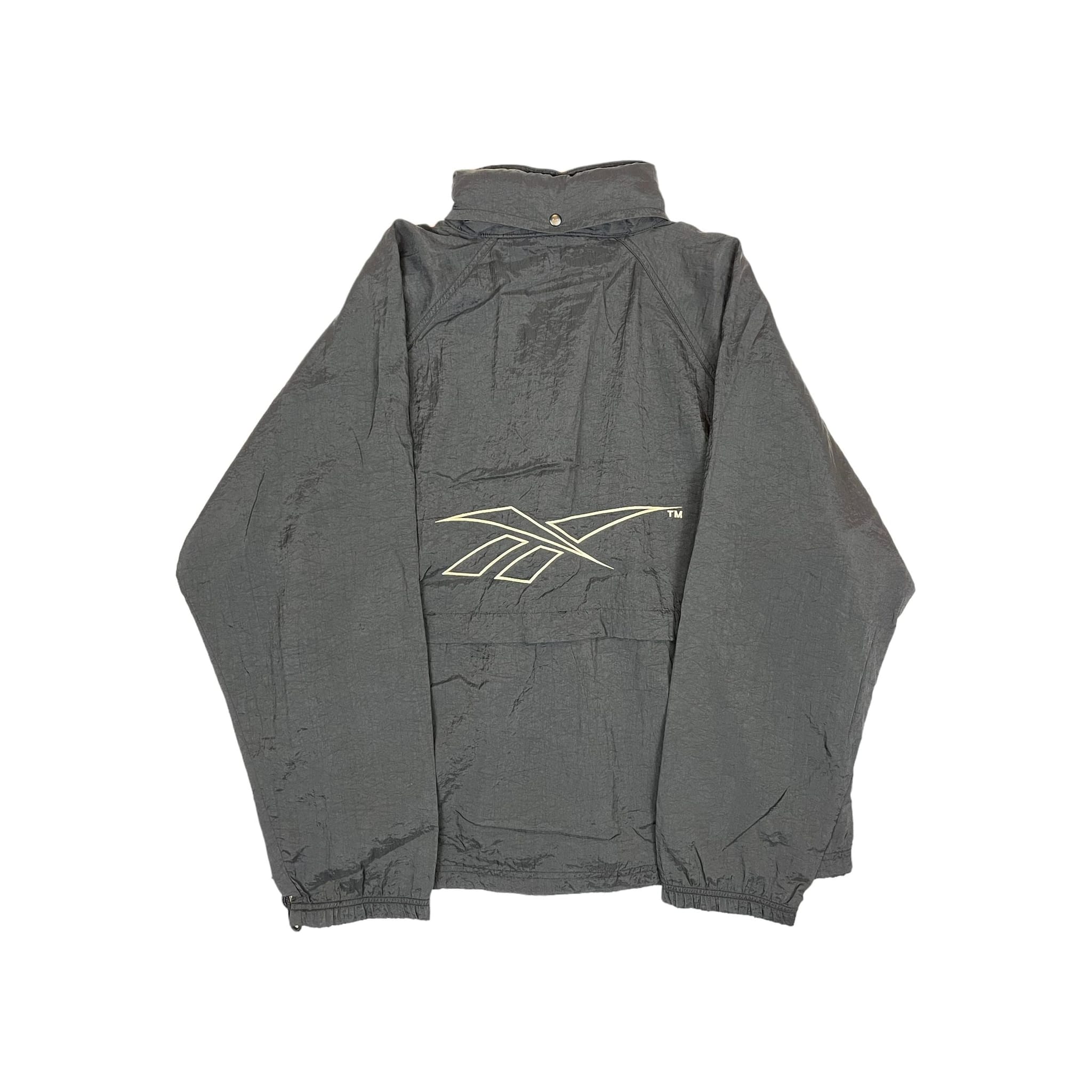 268035 (90s) Reebok All Black Windbreaker w/ Hood