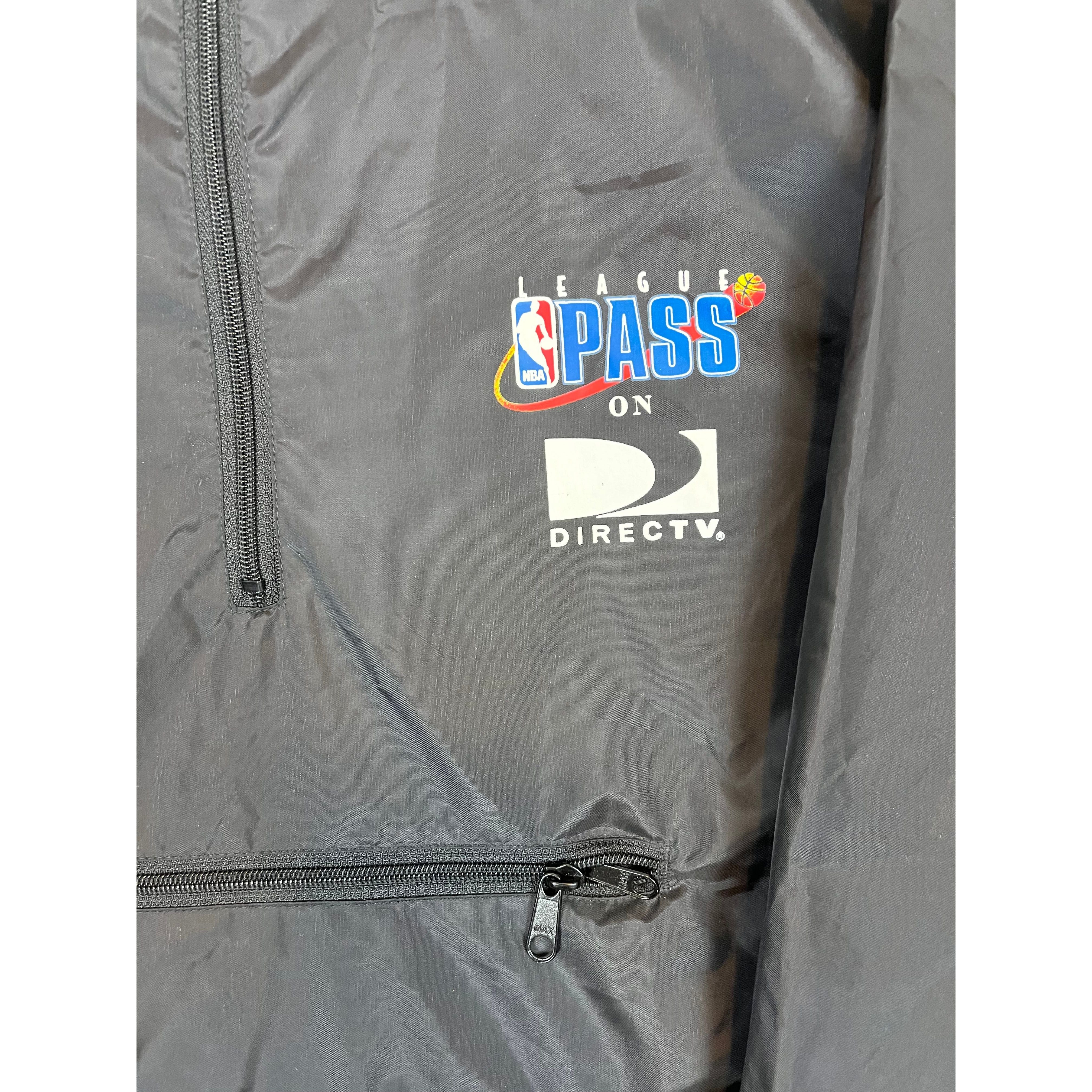 256520 (90s) NBA League Pass on Direct TV 1/4 Zip Pullover Windbreaker
