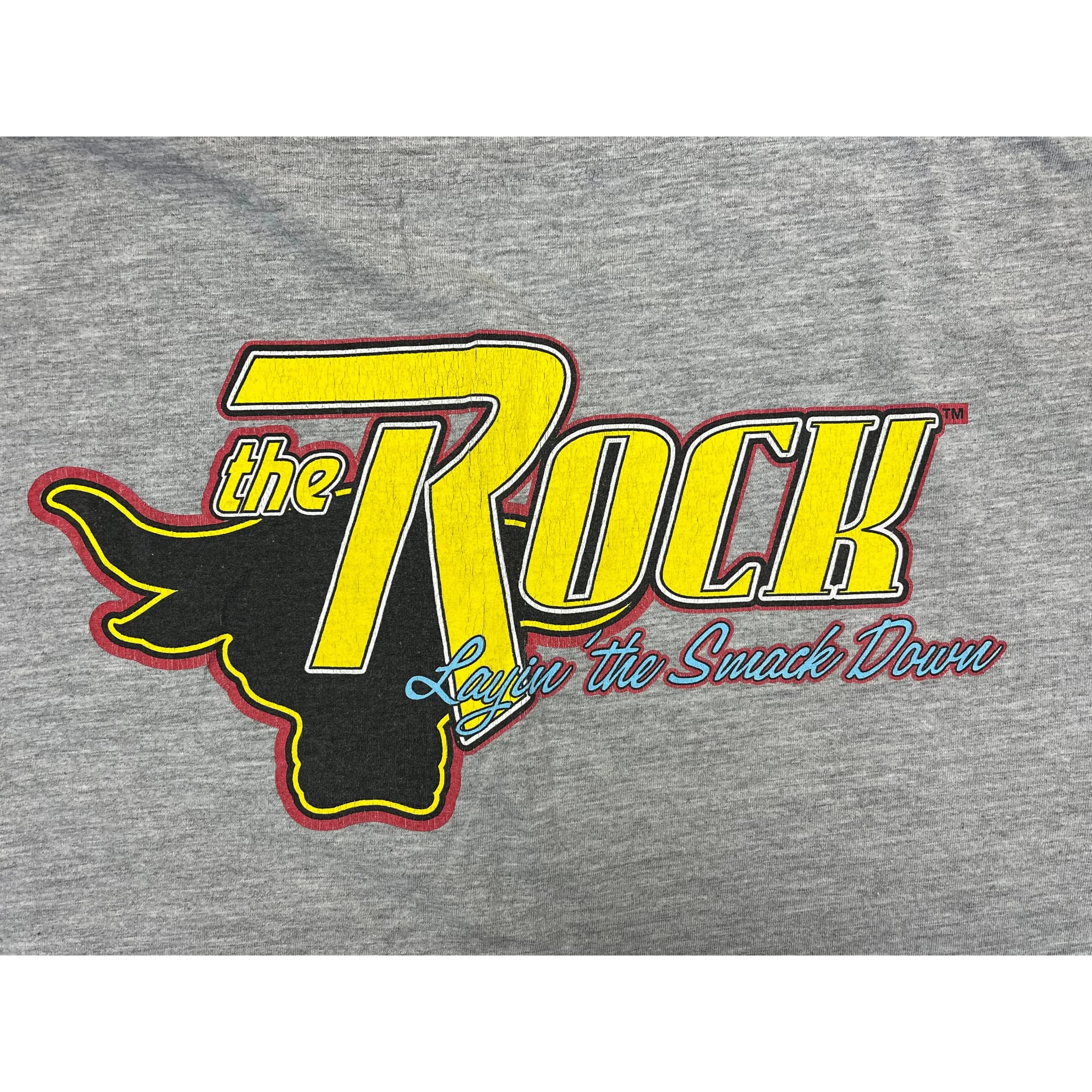 271336 (2000) The Rock WWF 'Layin' the Smack Down' Cotton Baseball Jersey
