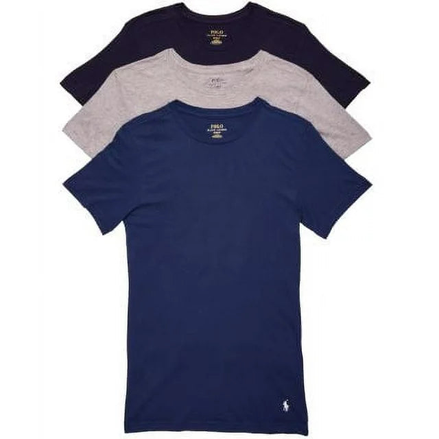 350132 Polo Ralph Lauren Classic Fit Tee (3 Pack) - Grey/Blue/Black