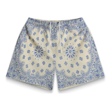 Bravest Studios Paisley Shorts 'Cream/Blue'