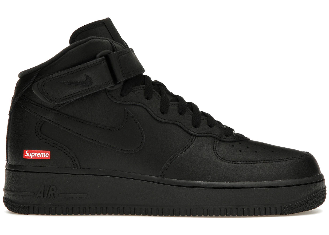 580918 Nike Air Force 1 Mid Supreme Black