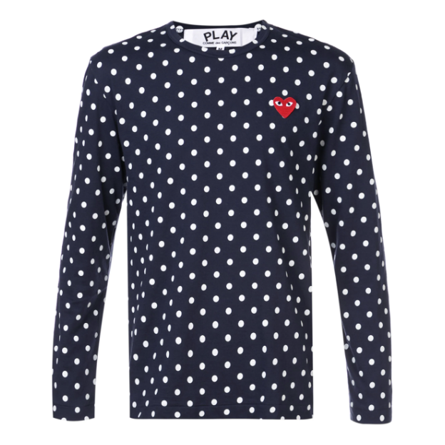 Comme des Garçons PLAY Polka Dot Long-Sleeve T-Shirt 'Navy'