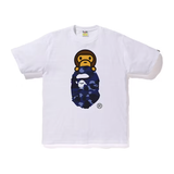 BAPE Color Camo Milo on Ape Head Tee 'White/Blue'