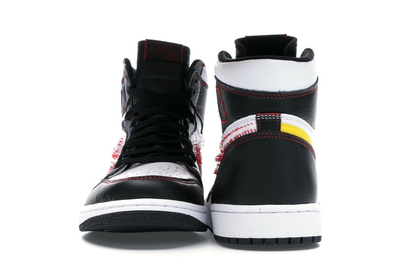 Jordan 1 Retro High Defiant White Black Gym Red