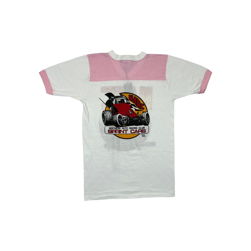 (1983) NARC Northern Auto Racing Club Sprint Pink Ringer T-Shirt L