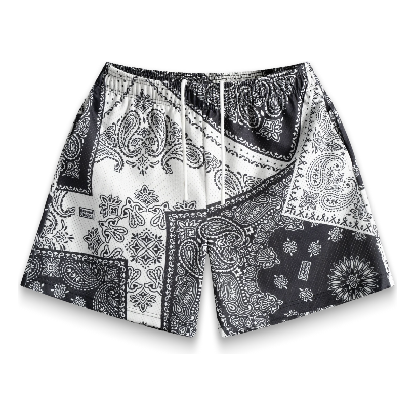 261109 Bravest Studios Panda Porcelain Shorts 'Black/White'