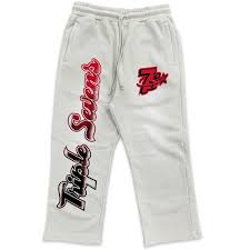813417 Triple Sevens All Star Football Sweatpants White