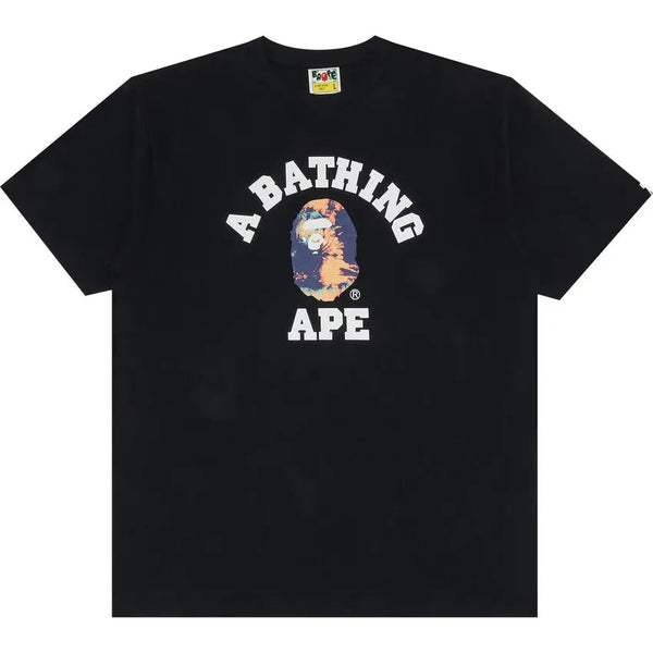 BAPE Tie Dye College Tee 'Black/Navy'