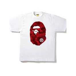 BAPE Color Camo Big Ape Head Tee 'White/Red'