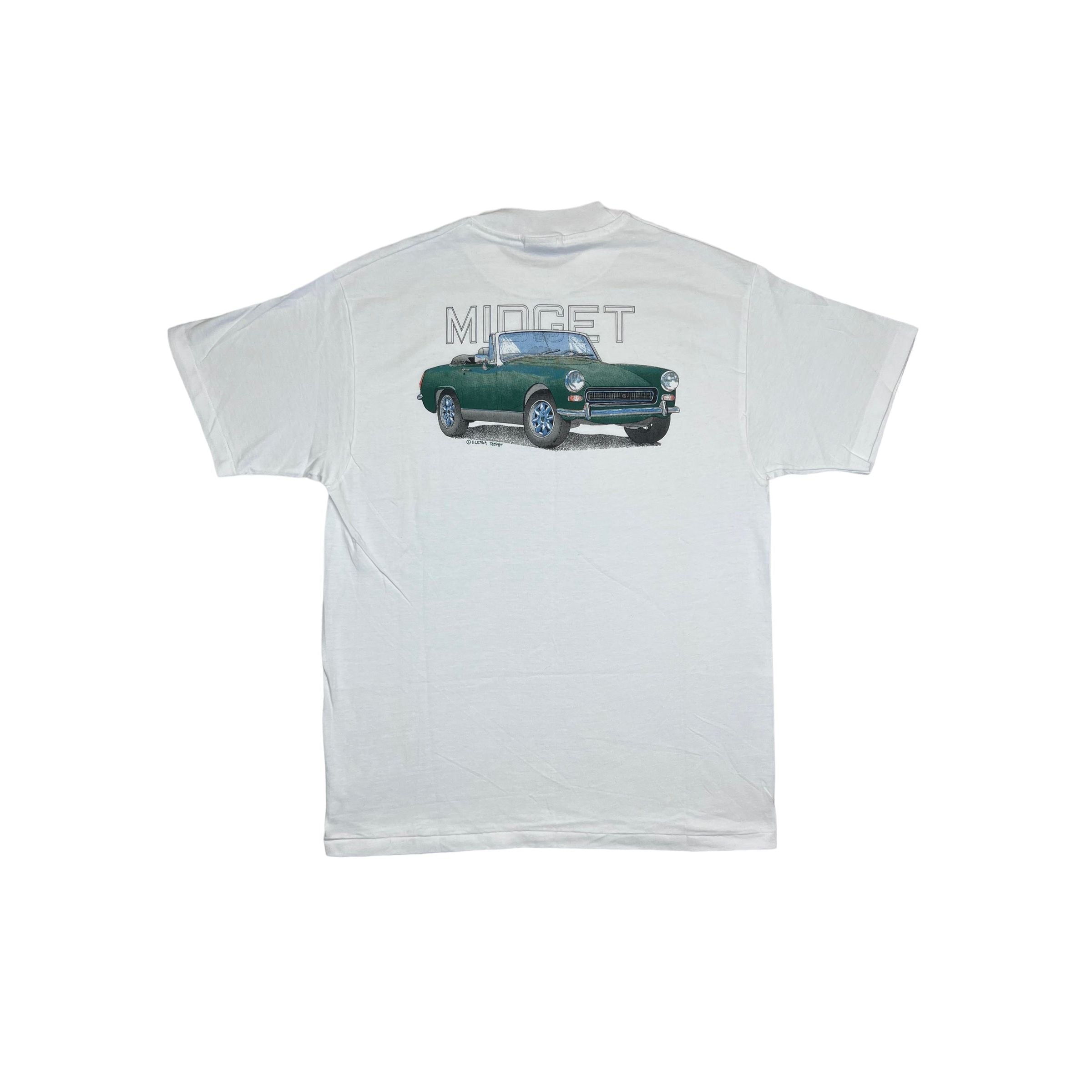 338018 (90s) MGB Green James Bond Classic Car T-Shirt xl