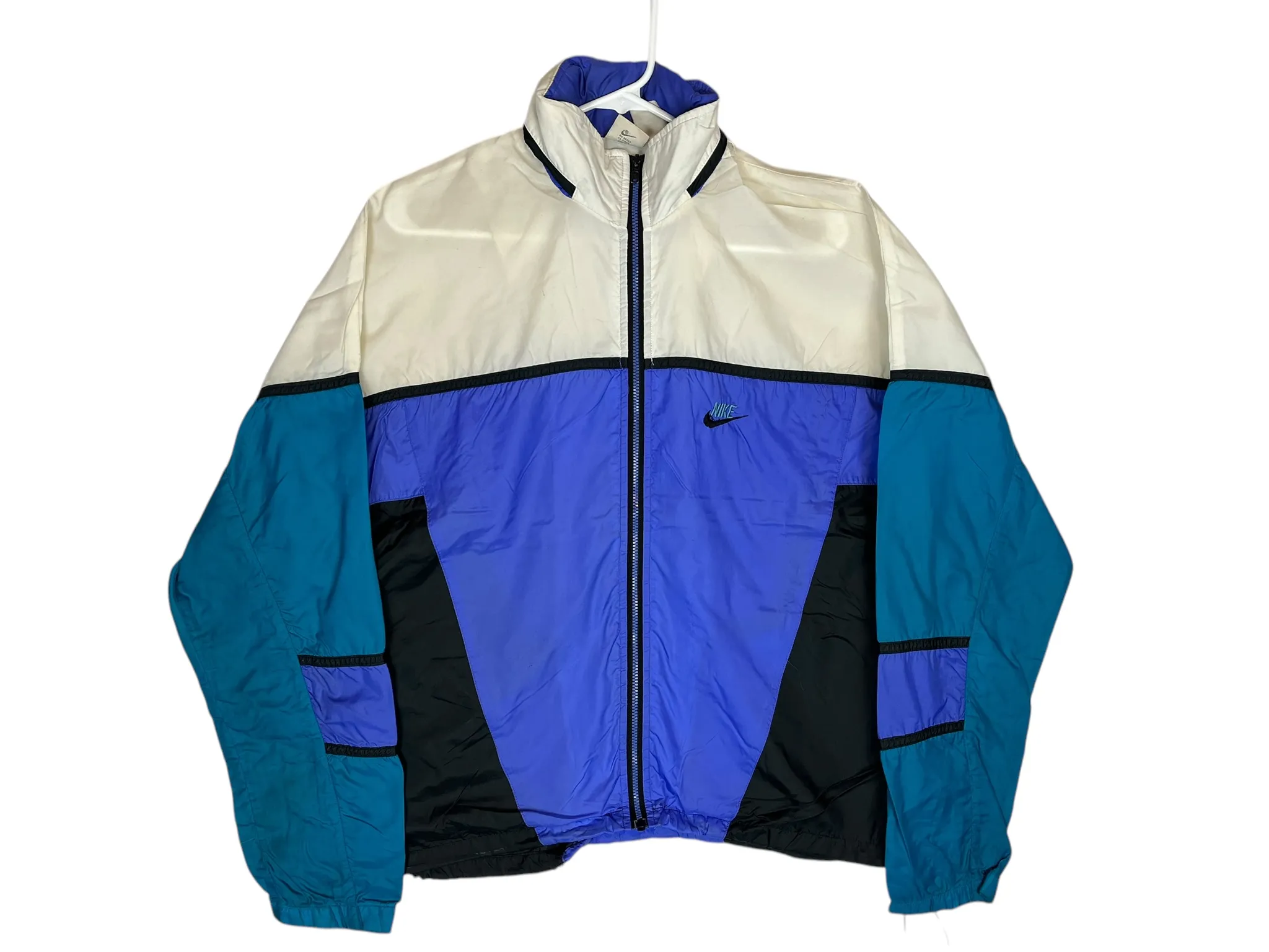 374769 (80s) Nike Aquaberry Colorblock Hooded Windbreaker