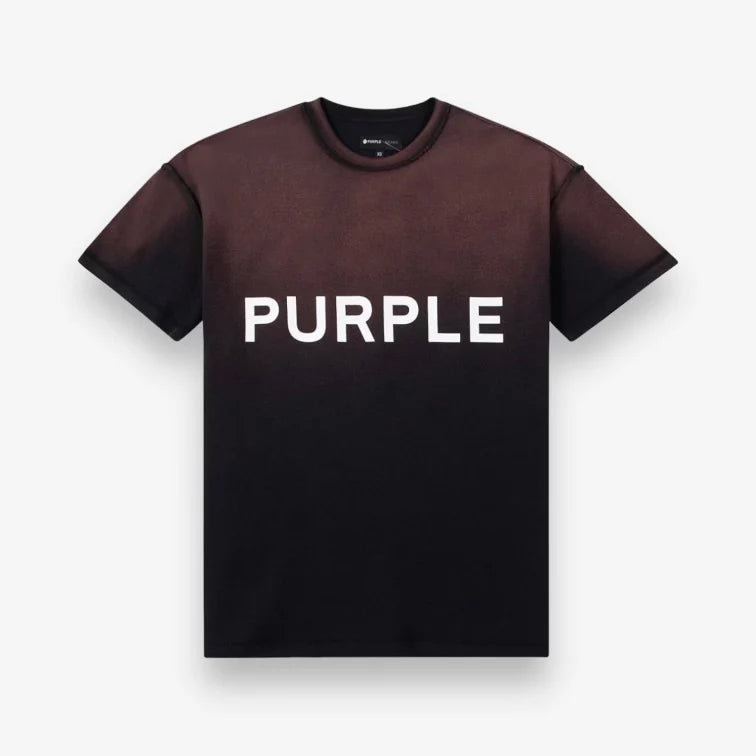 Purple Brand Textured Jersey Inside Out Tee Black Beauty Core